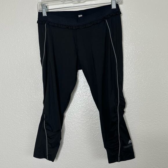 Adidas Stella McCartney Capri Black Leggings Small - Picture 1 of 10